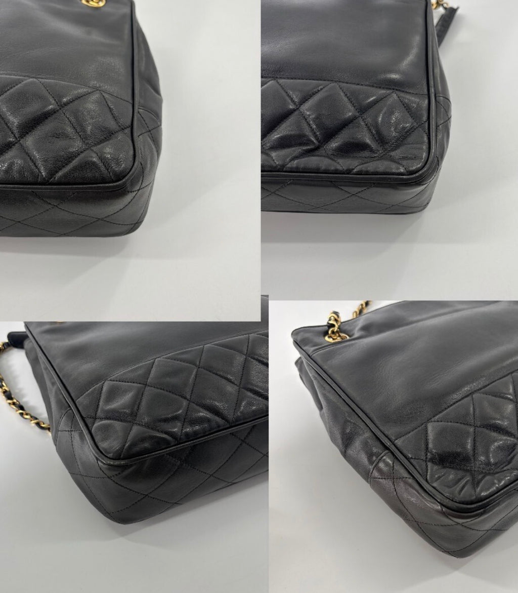 Chanel Lambskin Shoulder Tote Bag