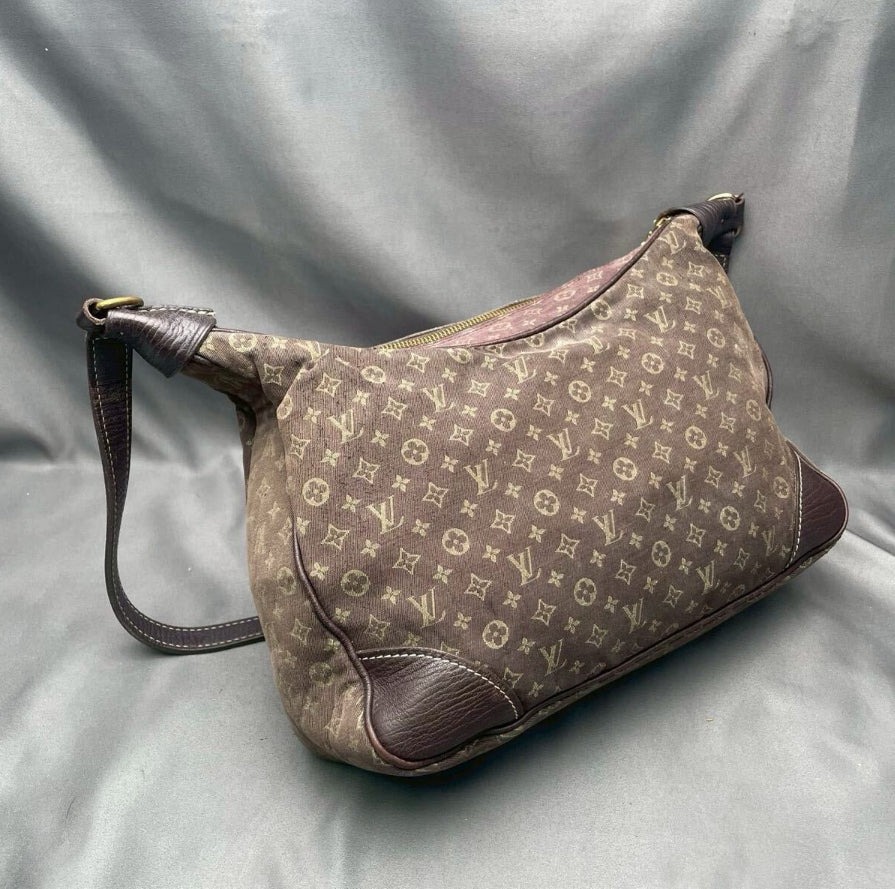 LOUIS VUITTON Mini Lin Boulogne Ebene Shoulder Bag