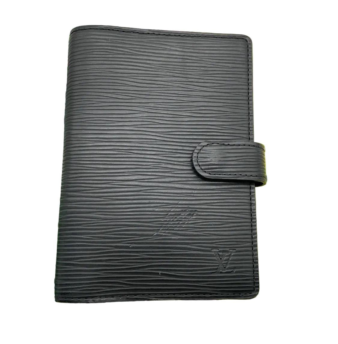 Authentic Louis Vuitton Epi Black Agenda PM Notebook W/Box