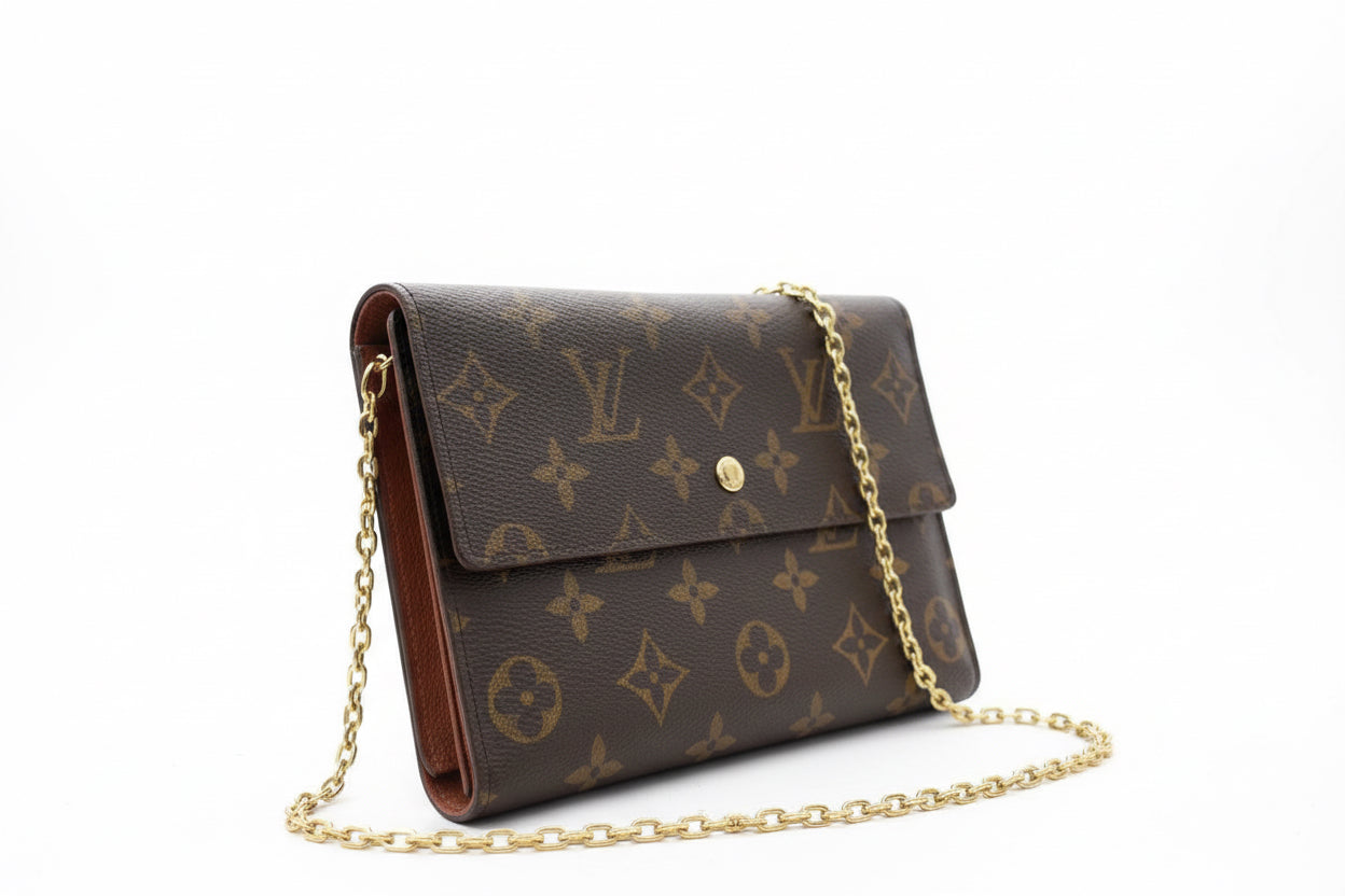 Authentic LOUIS VUITTON Pochette  detachable Strap Crossbody Vintage LV