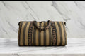 Authentic Vintage  FENDI  Roma 1925 Pequin striped canvas travel duffle bag