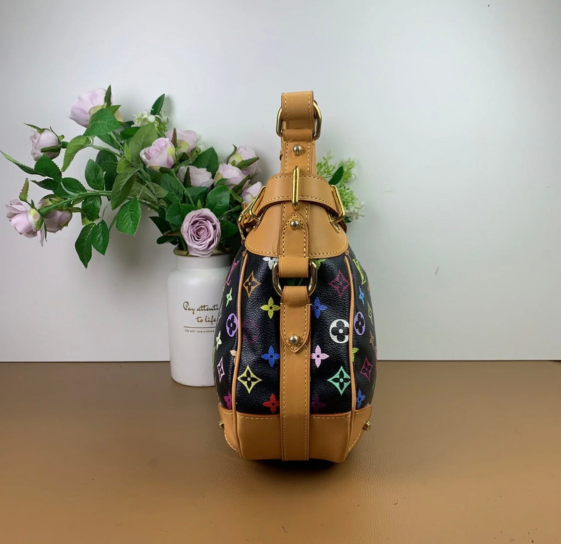 Louis Vuitton Monogram Multicolor Greta Black Shoulder Bag