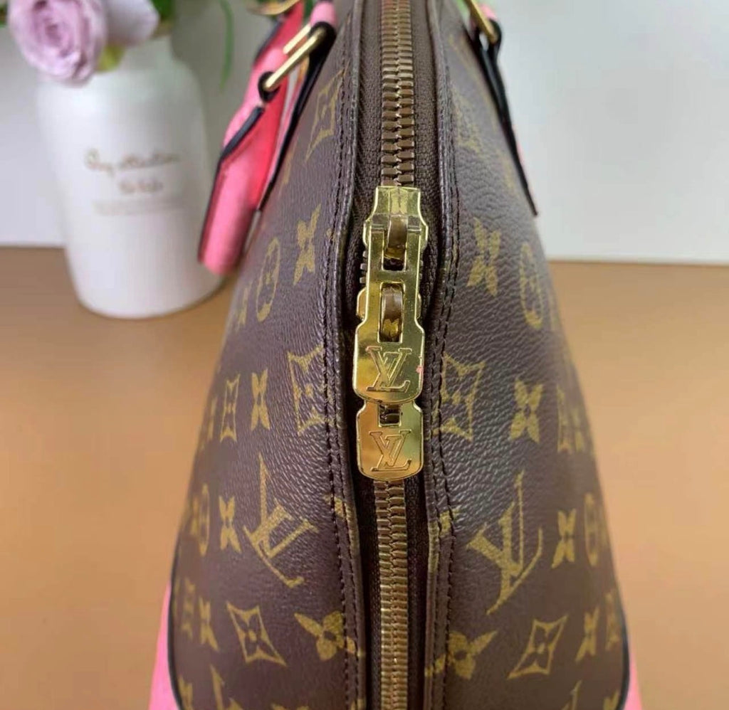 Louis Vuitton Alma MM Handbag  Customized