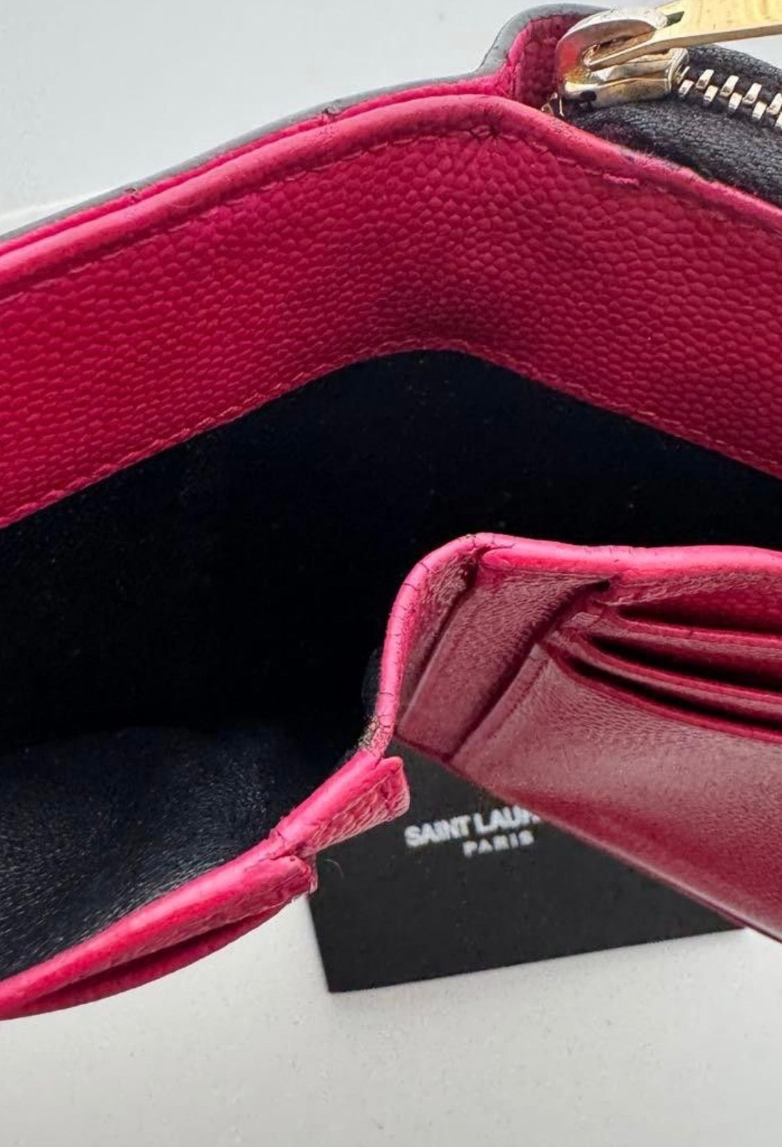 Saint Laurent Classic Monogram Zip Around Wallet