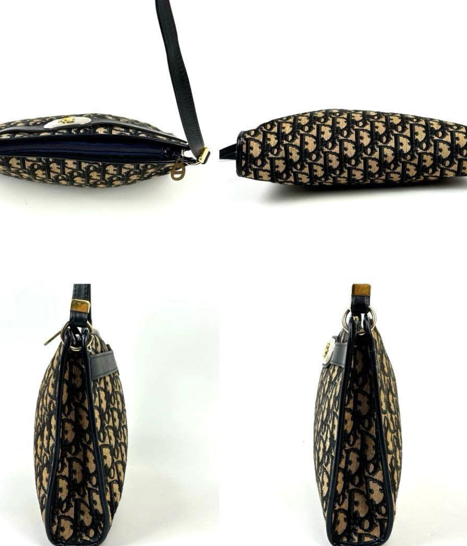 Christian Dior Trotter Navy Blue Shoulder Bag