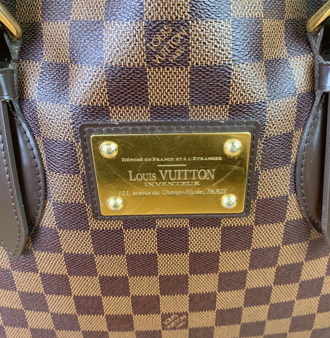 LOUIS VUITTON Damier Ebene Hampstead MM Shoulder Bag