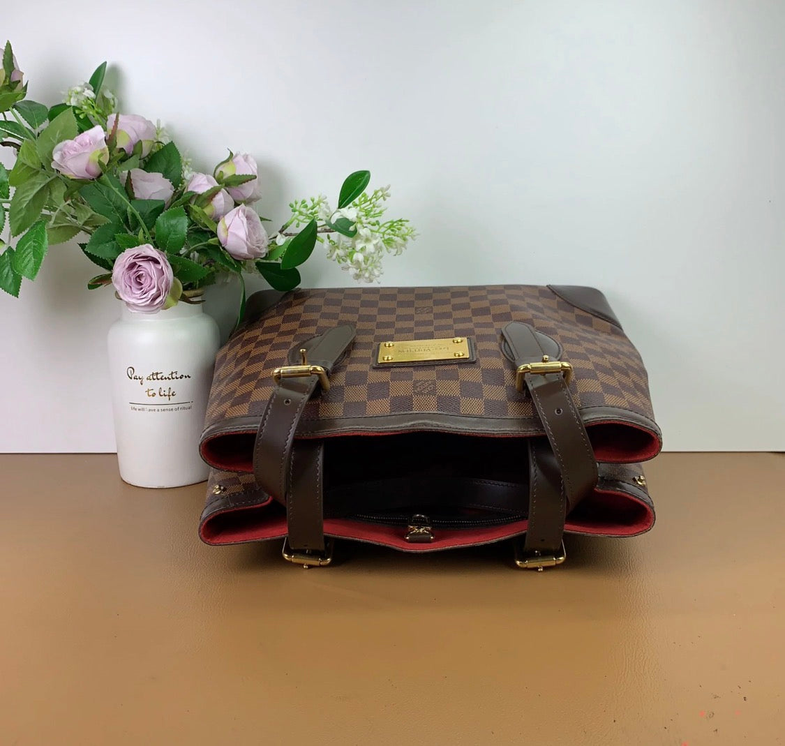 LOUIS VUITTON Damier Ebene Hampstead MM Shoulder Bag
