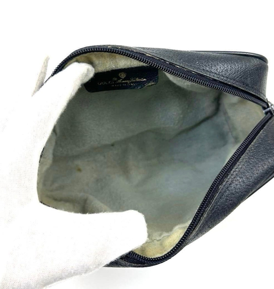 Gucci  GG Supreme Sherry Line Shoulder Bag Navy