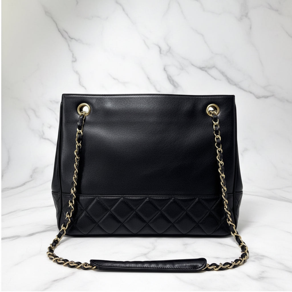 Chanel Lambskin Shoulder Tote Bag