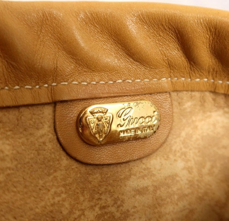 GUCCI Old Gucci Micro GG PVC Calf Leather Shoulder Bag
