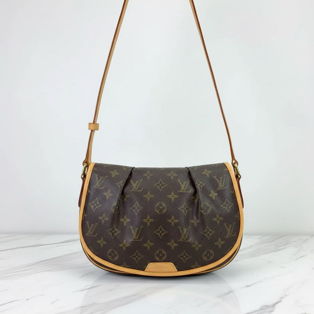 Louis Vuitton Menilmontant Monogram MM Brown Crossbody/ Shoulder bag