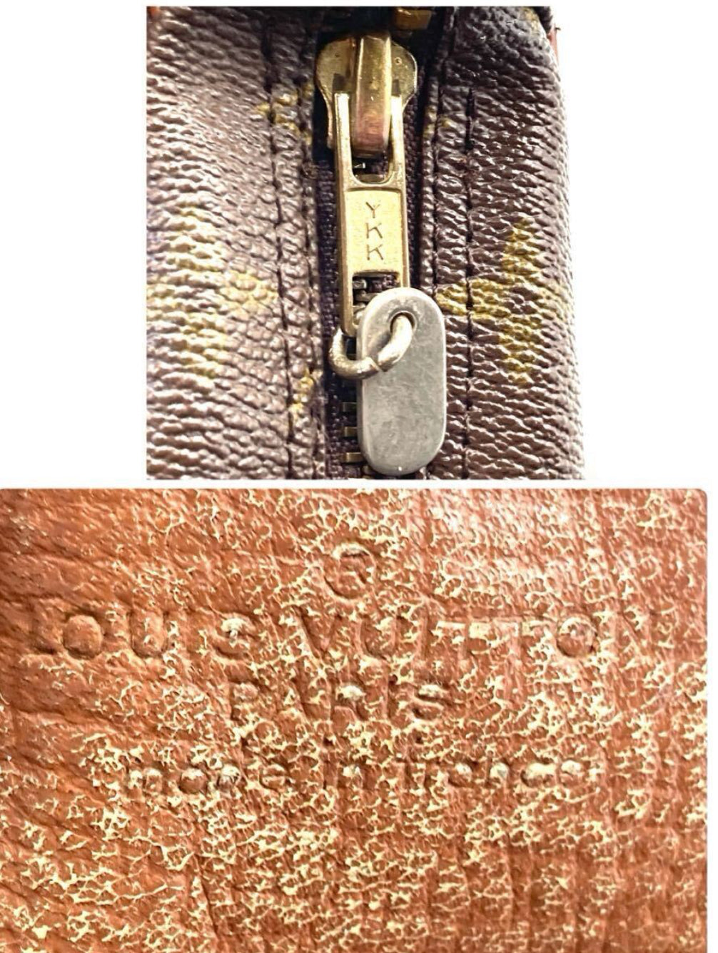 LOUIS VUITTON Monogram Petit Marceau Shoulder Bag, PVC x Leather, Brown, Crossbody, 80's Vintage