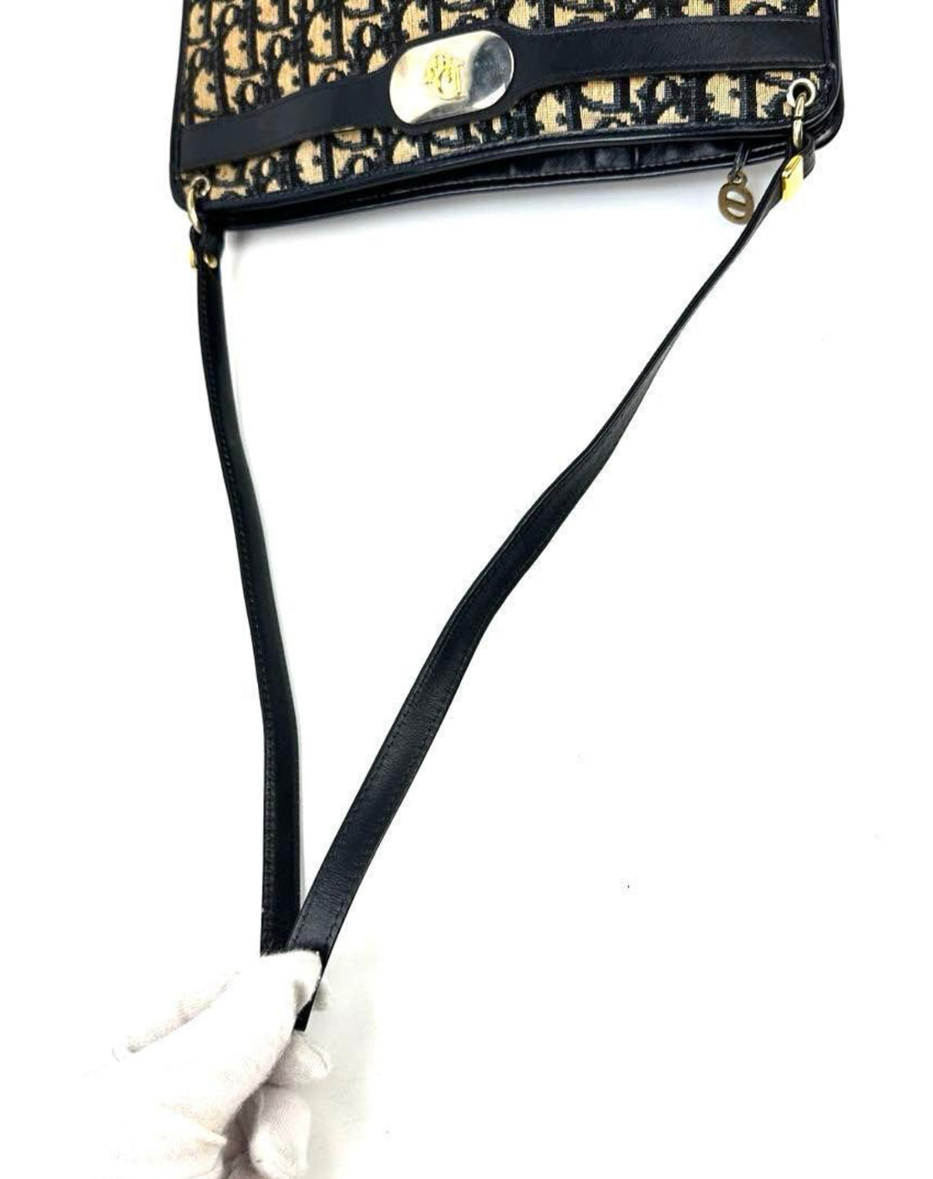 Christian Dior Trotter Navy Blue Shoulder Bag
