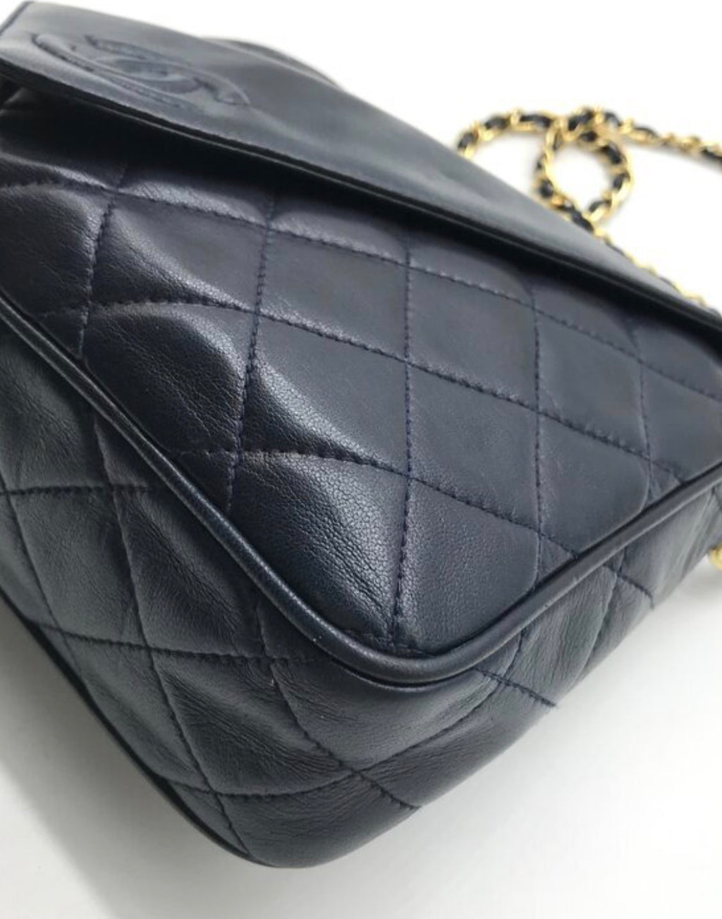 CHANEL Coco Mark Matelassé Lambskin Fringe Chain Shoulder Bag