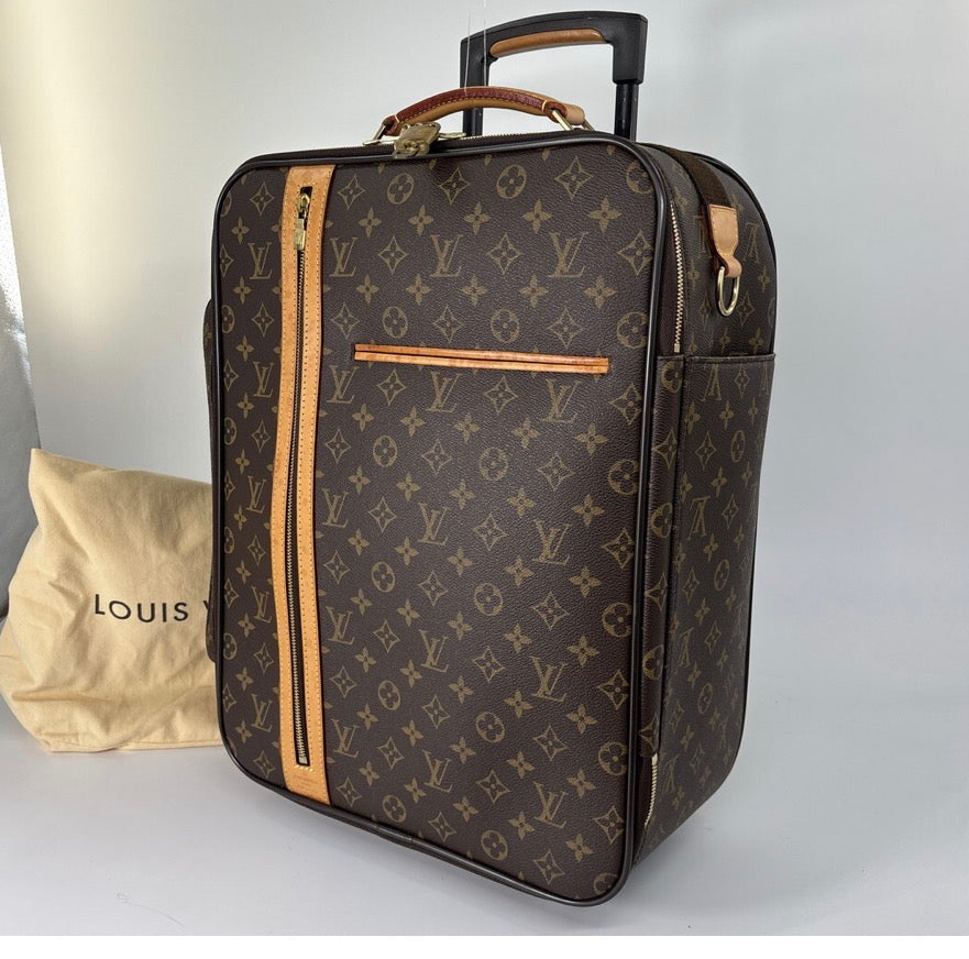 Authentic LOUIS VUITTON Monogram Bosphore Trolley 50 Travel Bag