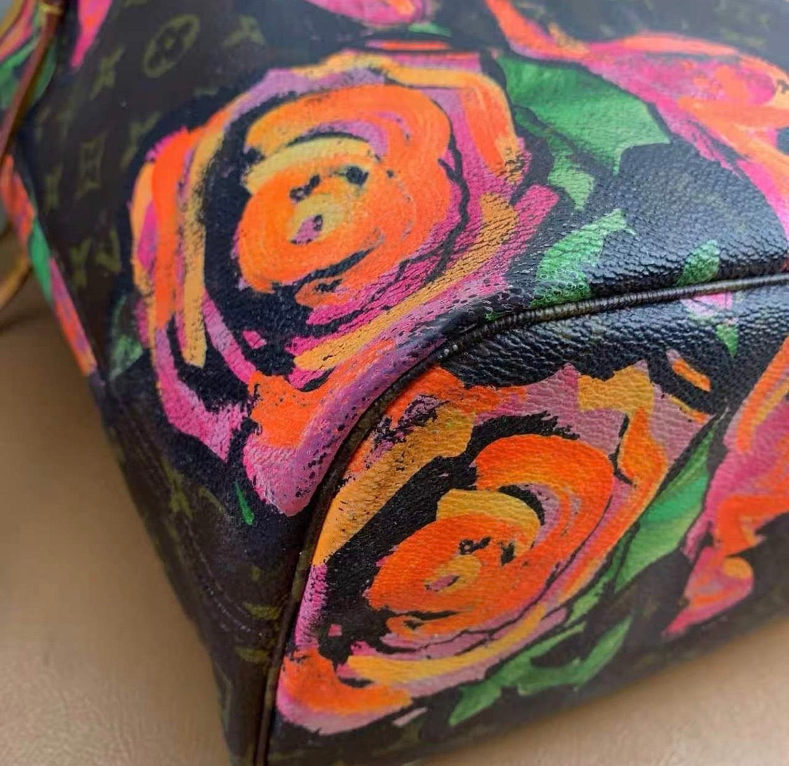 Louis Vuitton Monogram Rose Neverfull MM Shoulder Bag