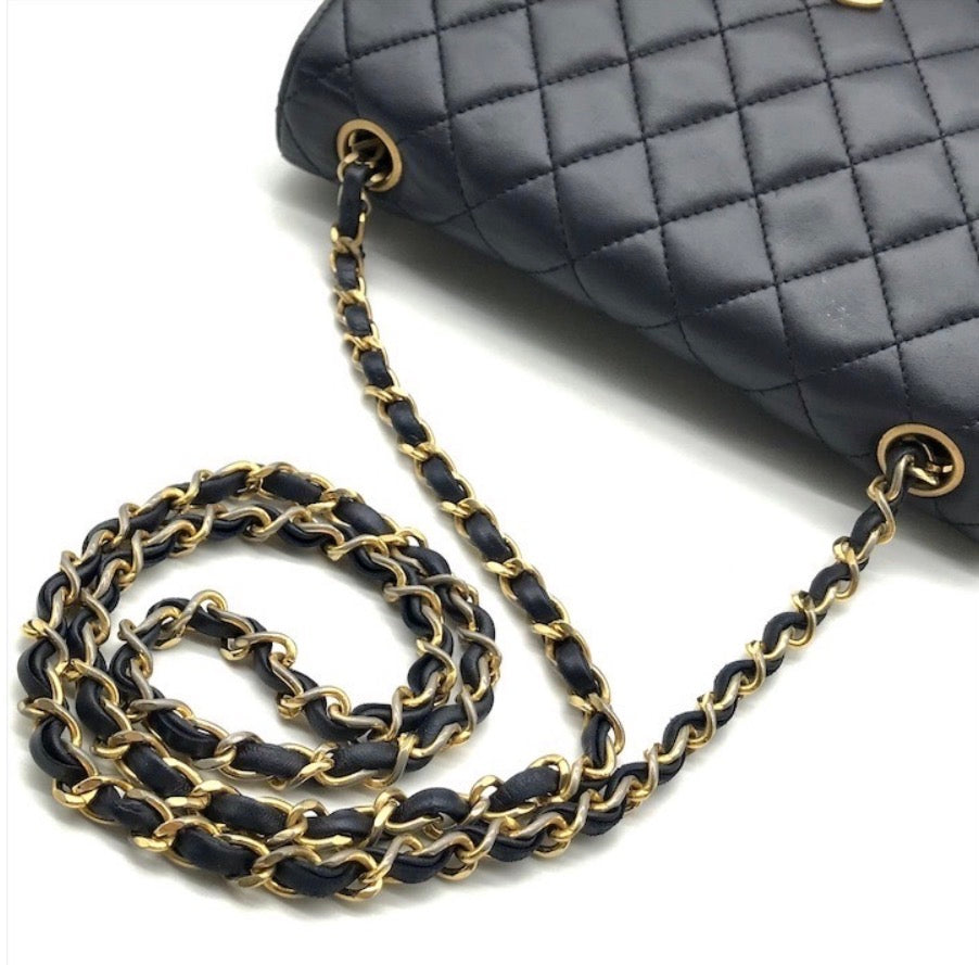 CHANEL Matelassé Coco Mark Lambskin Turn-Lock Shoulder Bag