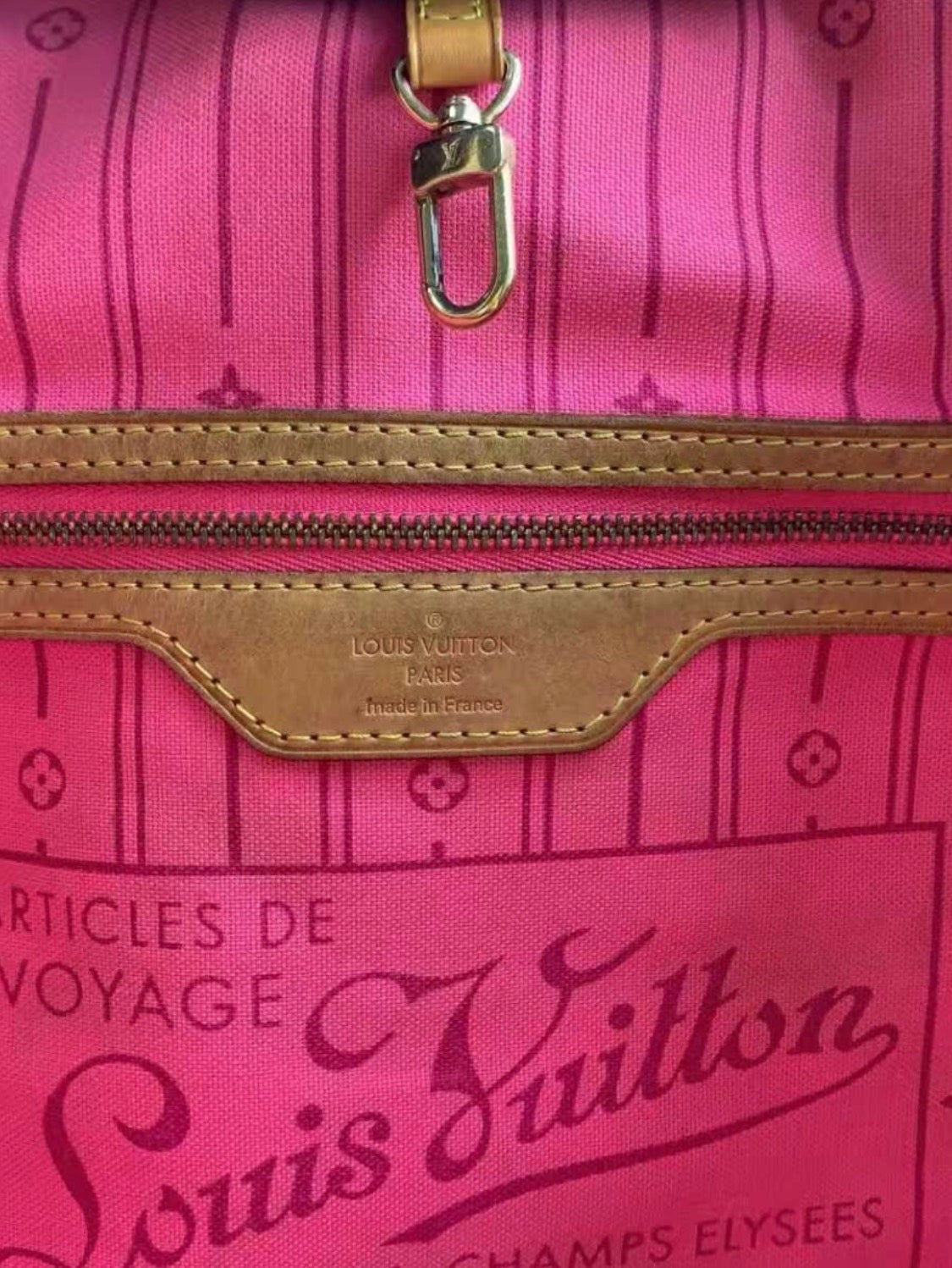 Louis Vuitton Monogram Rose Neverfull MM Shoulder Bag
