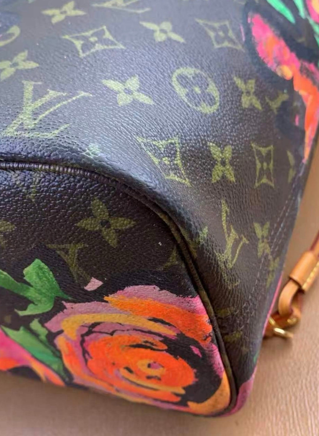 Louis Vuitton Monogram Rose Neverfull MM Shoulder Bag