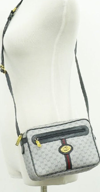 Gucci Sherry Line Micro GG Canvas Shoulder Bag Vintage