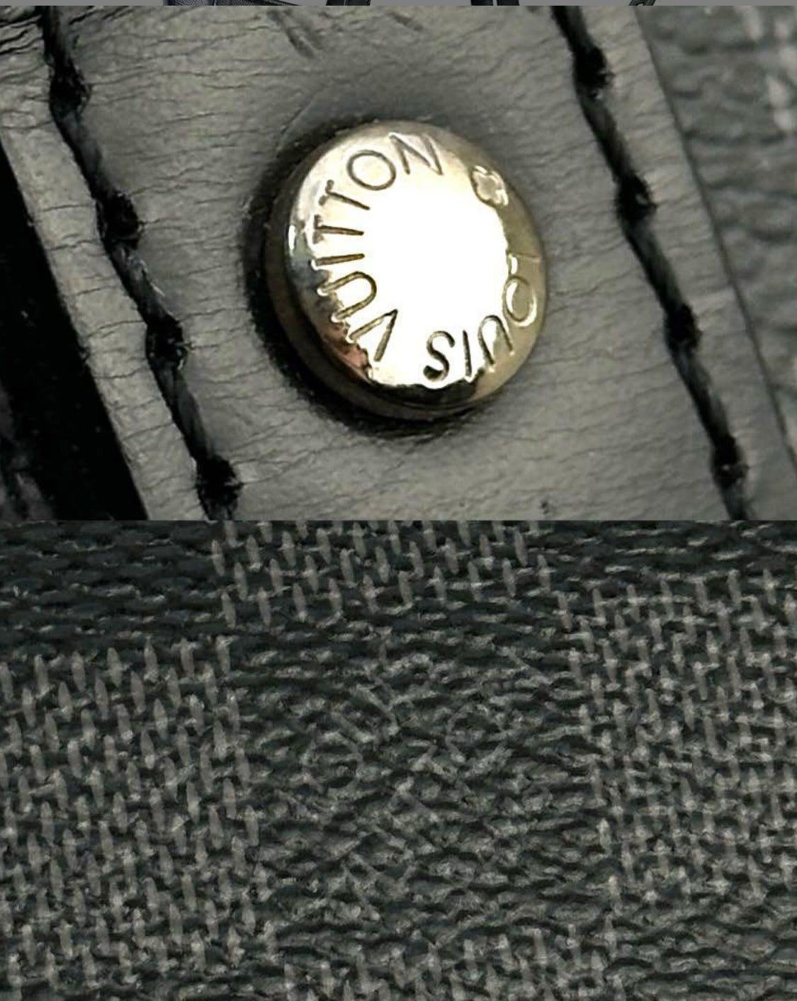 LOUIS VUITTON Damier Graphite Tadao Handbag