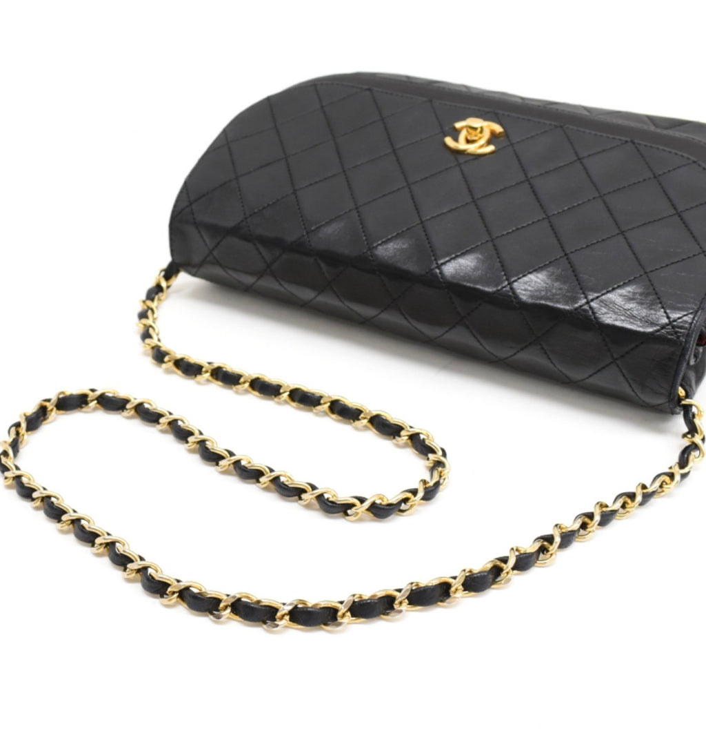 Chanel Lambskin Flap Shoulder Bag Vintage