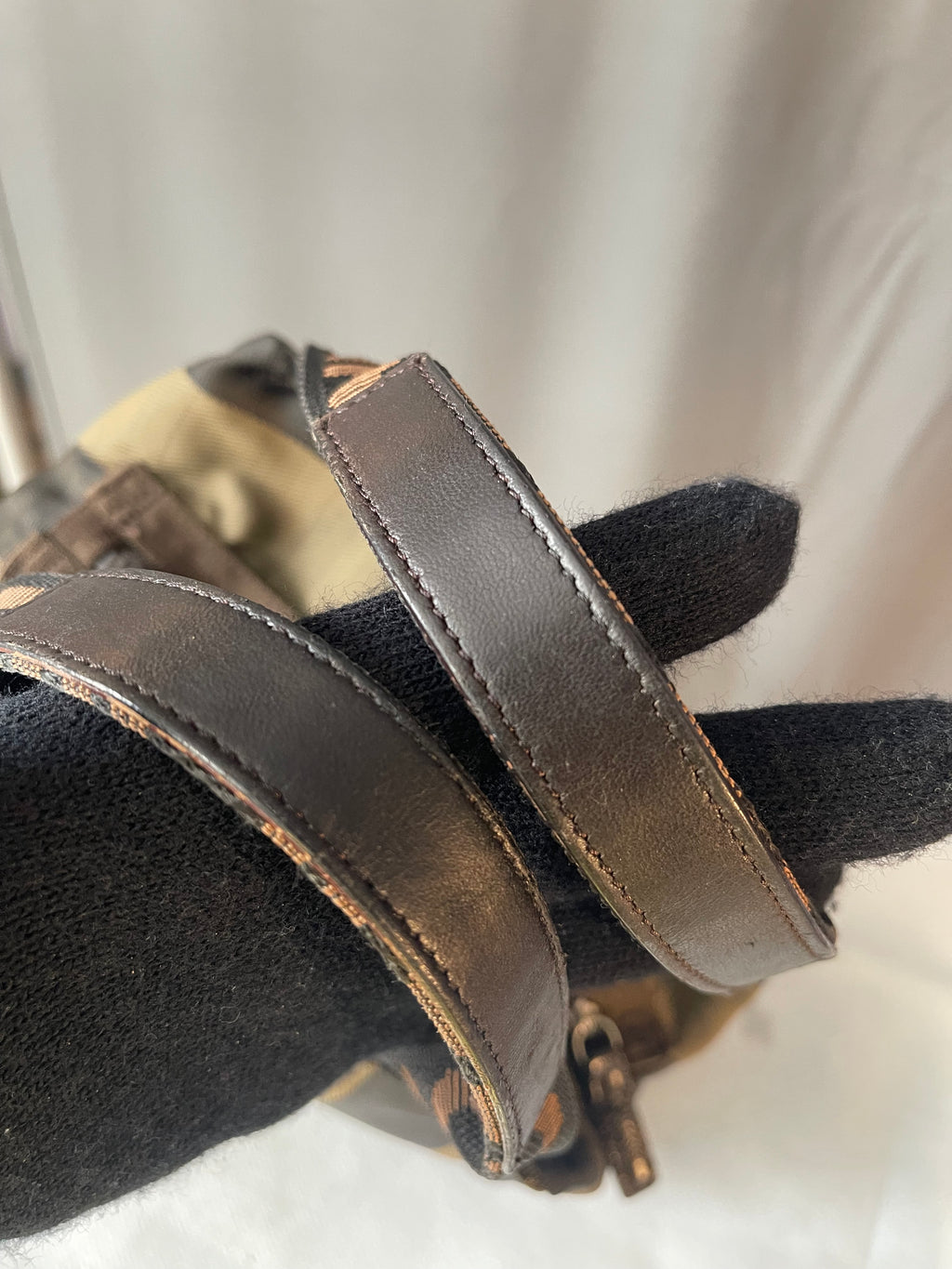 FENDI Vintage Mini Fendi Roma Italy 1925 Pequin Tote Bag