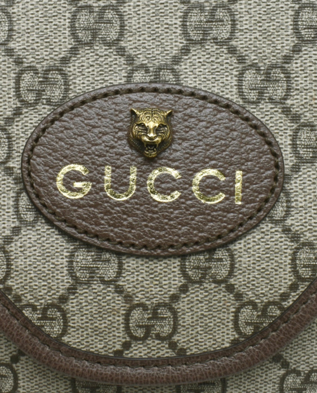 GUCCI GG Supreme Monogram Web Medium Neo Vintage Flap Messenger Bag Beige New Acero