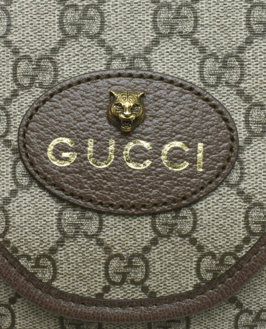 GUCCI GG Supreme Monogram Web Medium Neo Vintage Flap Messenger Bag Beige New Acero