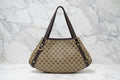 GUCCI Crystal Monogram Medium Abbey Shoulder Bag Dark Brown