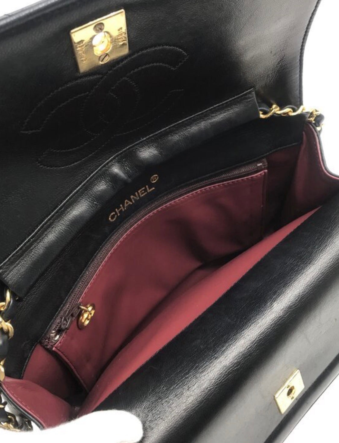 Chanel Lambskin Quilted Flap Bag Black