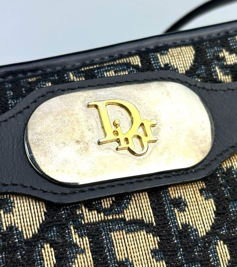 Christian Dior Trotter Navy Blue Shoulder Bag