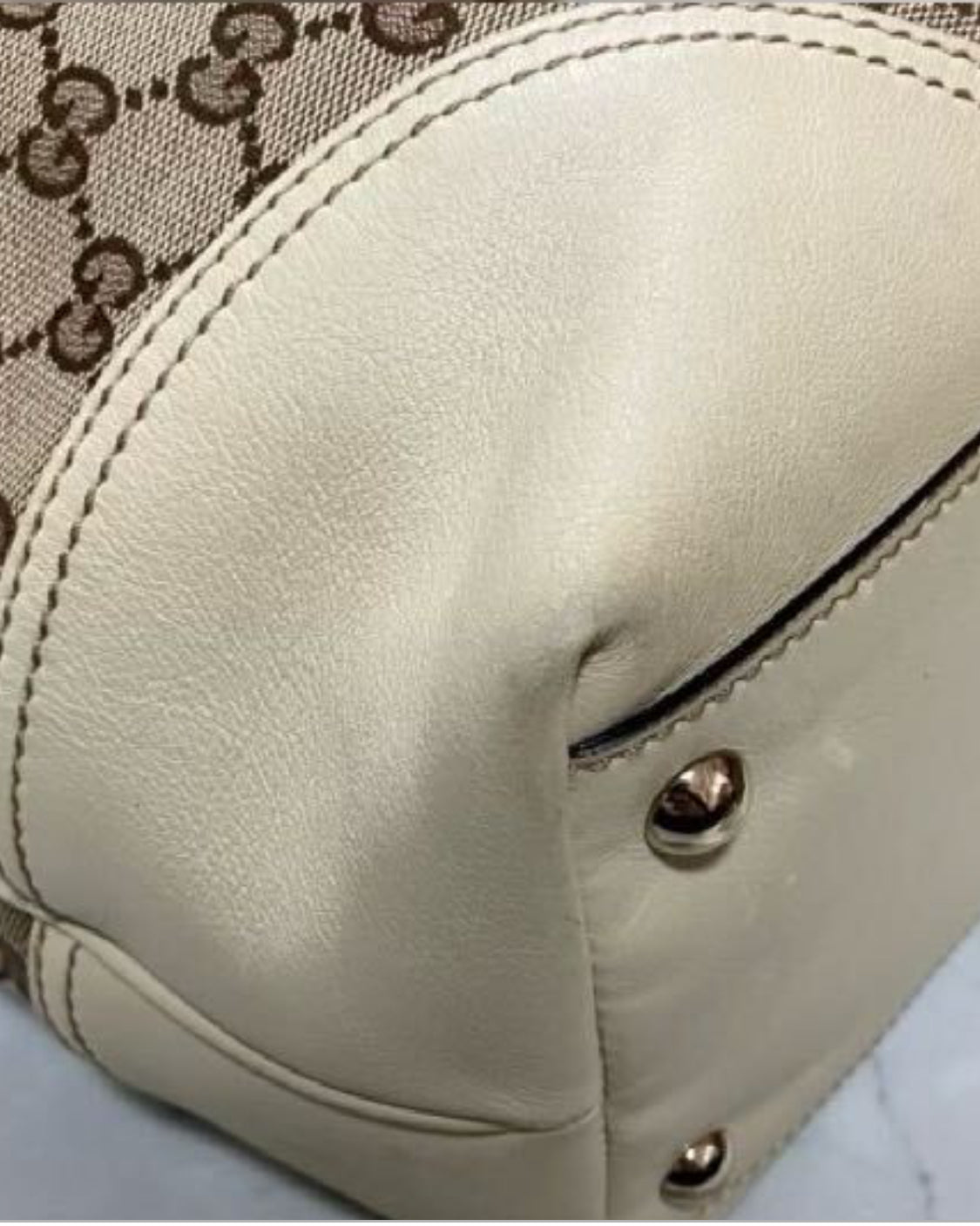GUCCI Monogram Medium New Britt Tote Off White Bag