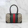GUCCI Vintage GG Canvas Mini Web Boston Bag