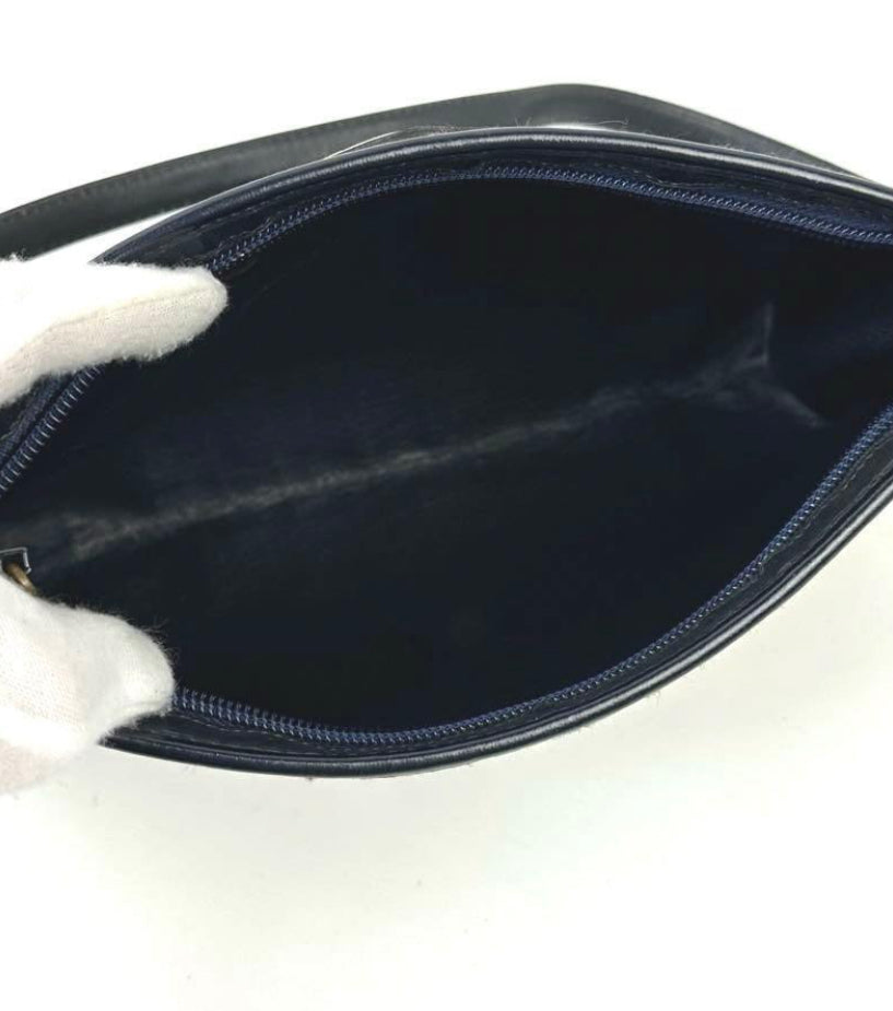 Christian Dior Trotter Navy Blue Shoulder Bag