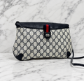 Gucci Old Gucci GG Supreme Sherry Line Shoulder Bag ( Navy) Vintage