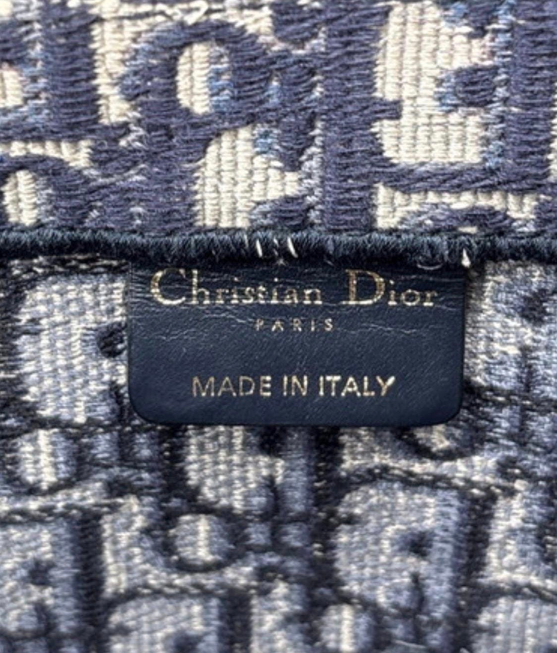 Authentic  Christian Dior Oblique Large Tote Multicolor Tote Bag