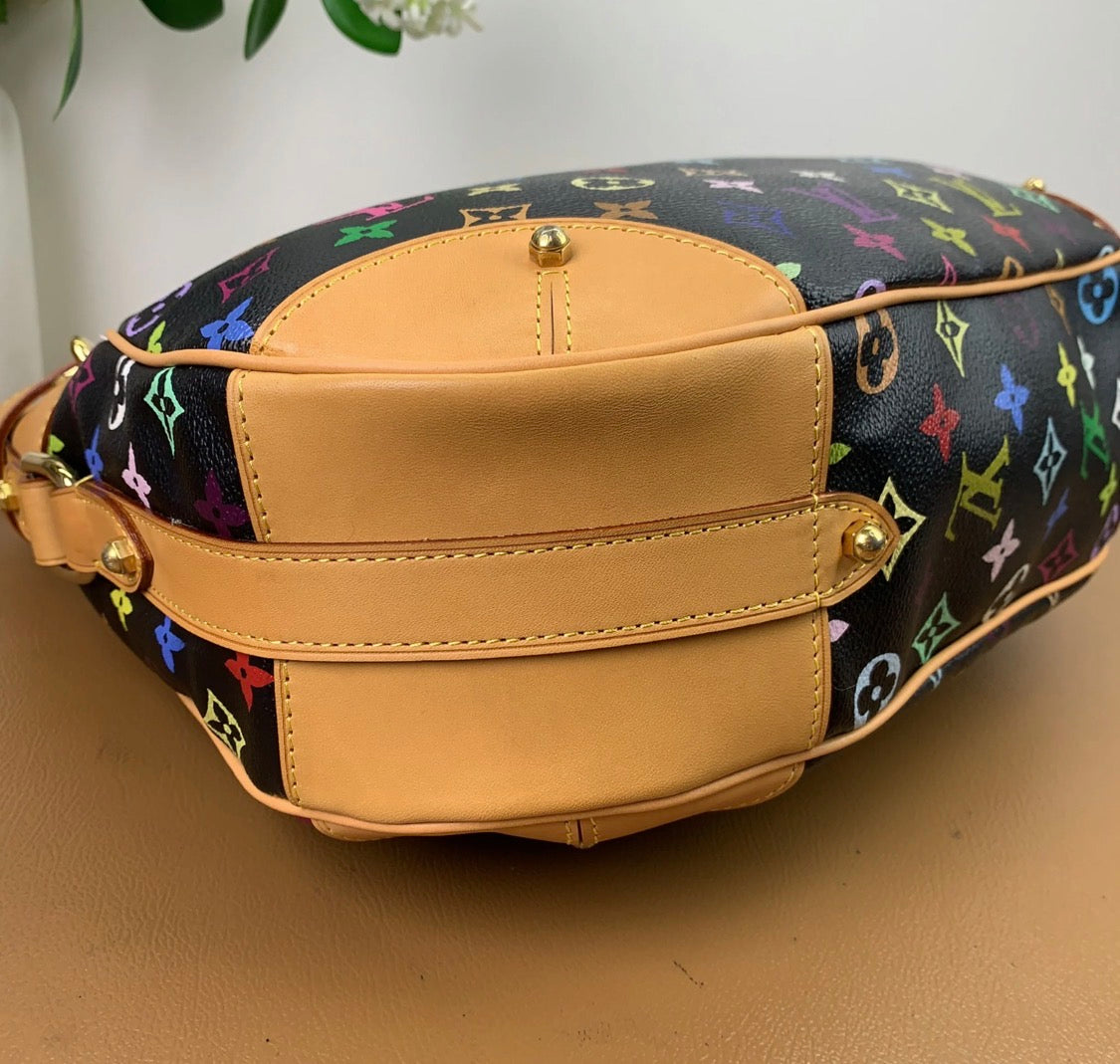 Louis Vuitton Monogram Multicolor Greta Black Shoulder Bag