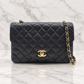 CHANEL Matelassé Coco Mark Lambskin Turn-Lock Shoulder Bag