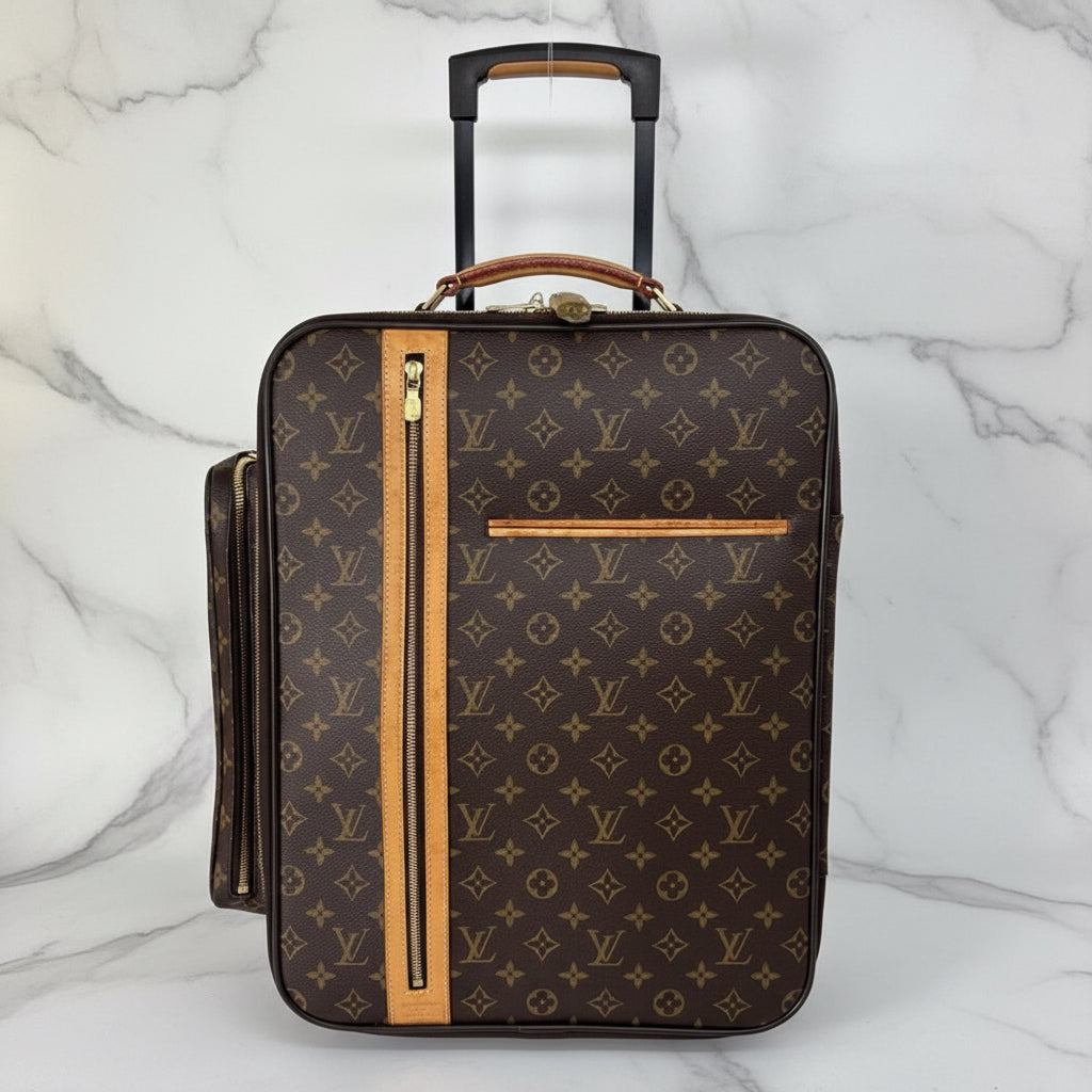 Authentic LOUIS VUITTON Monogram Bosphore Trolley 50 Travel Bag