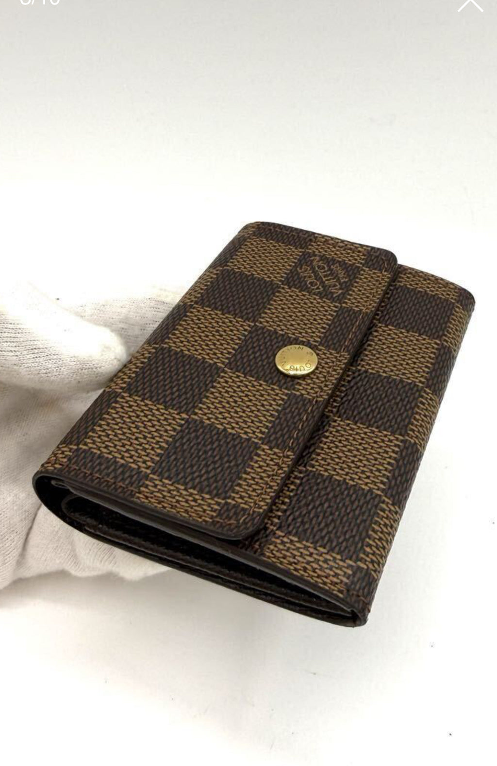 LOUIS VUITTON Damier Portemonnaie Plat Coin Case/ Wallet