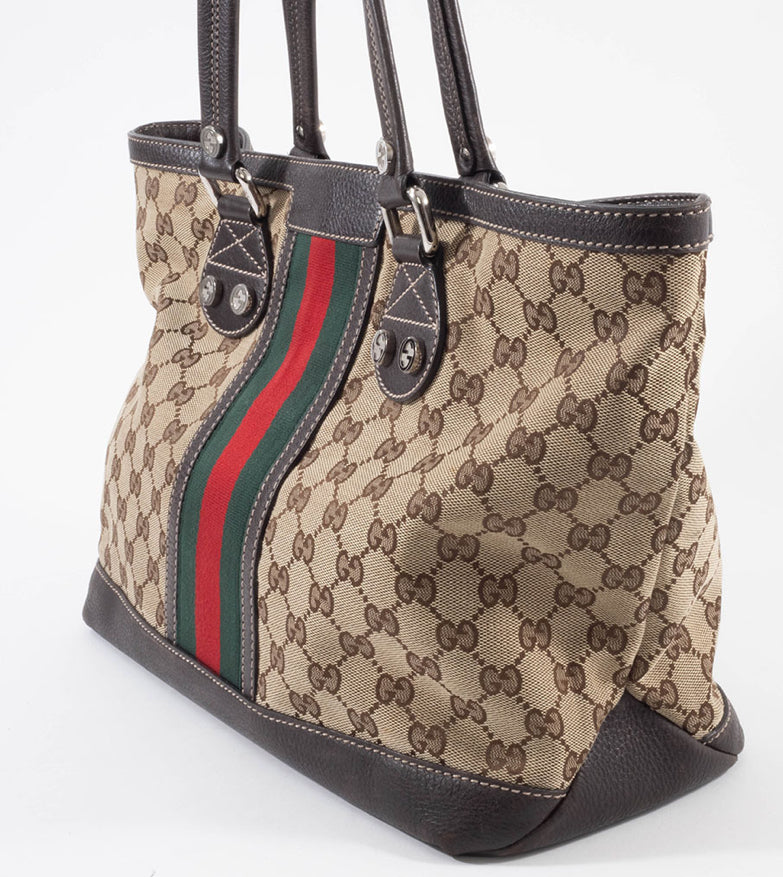 GUCCI  Sunset Medium Web Tote Bag