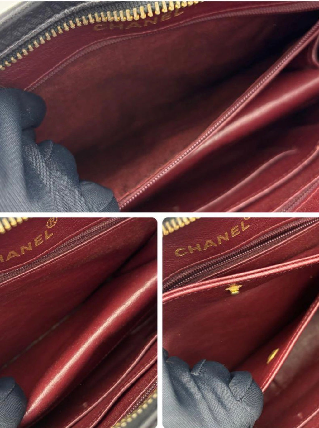 CHANEL Vintage CC Chevron Camera Bag