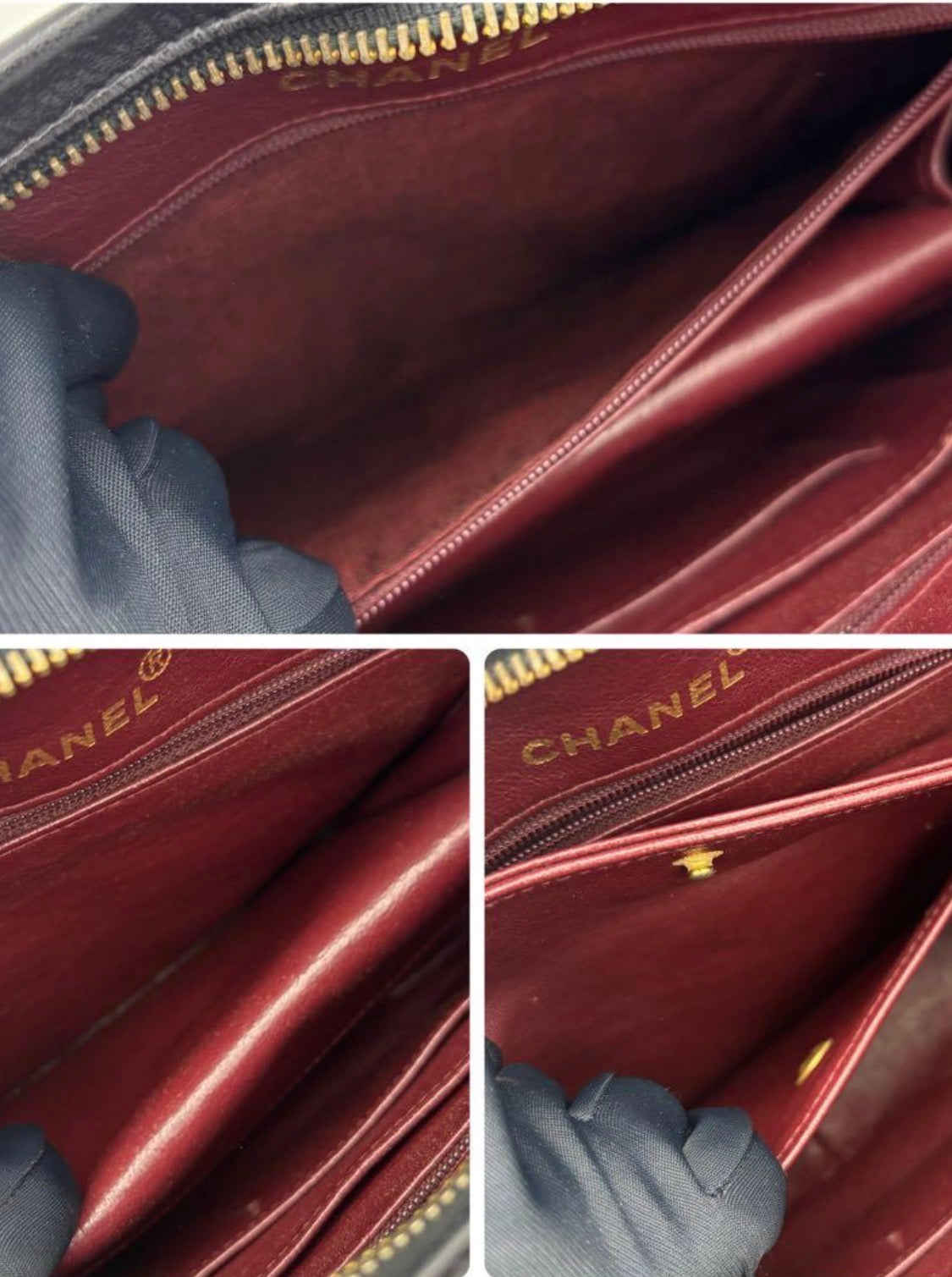CHANEL Vintage CC Chevron Camera Bag