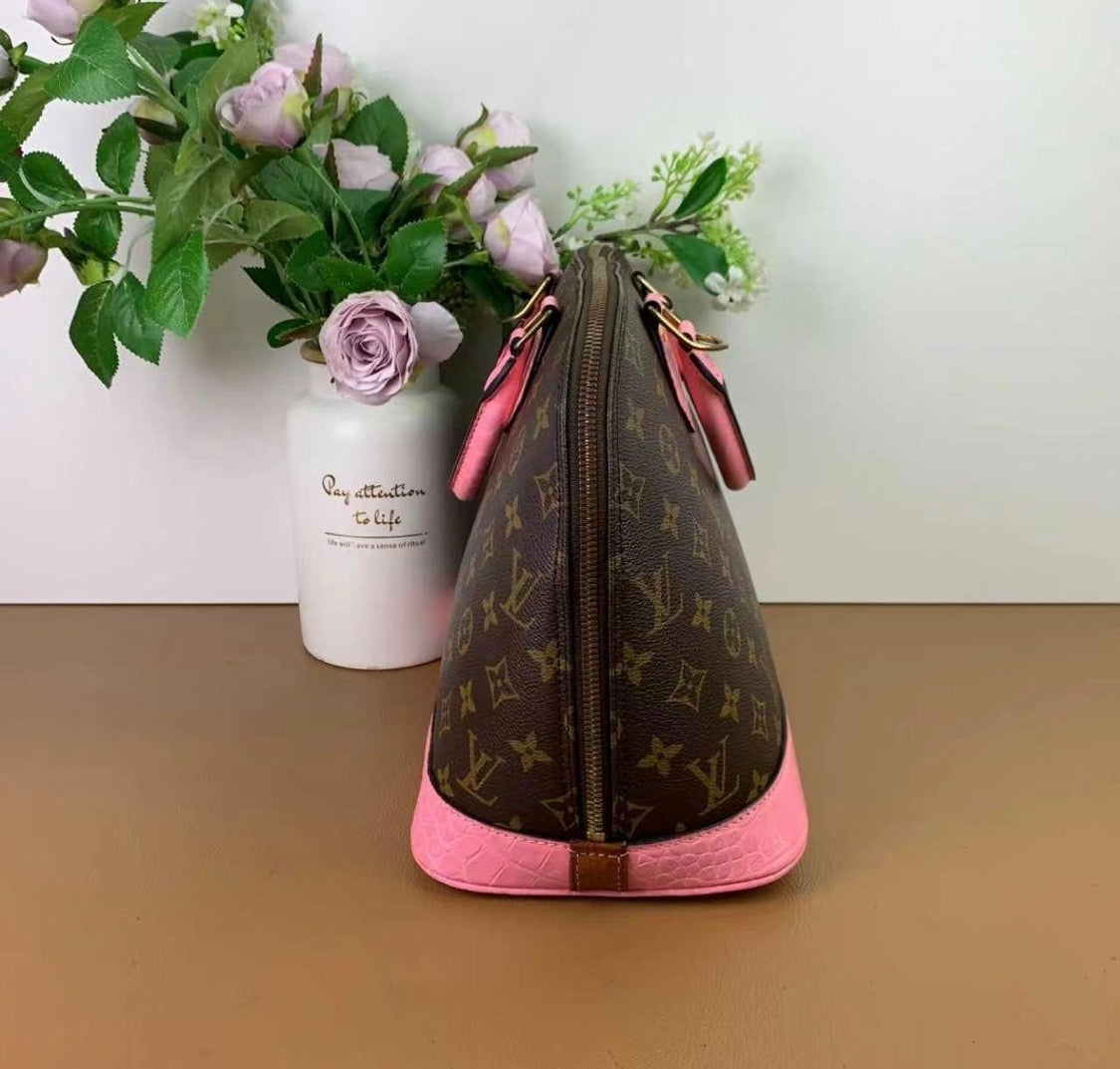 Louis Vuitton Alma MM Handbag  Customized