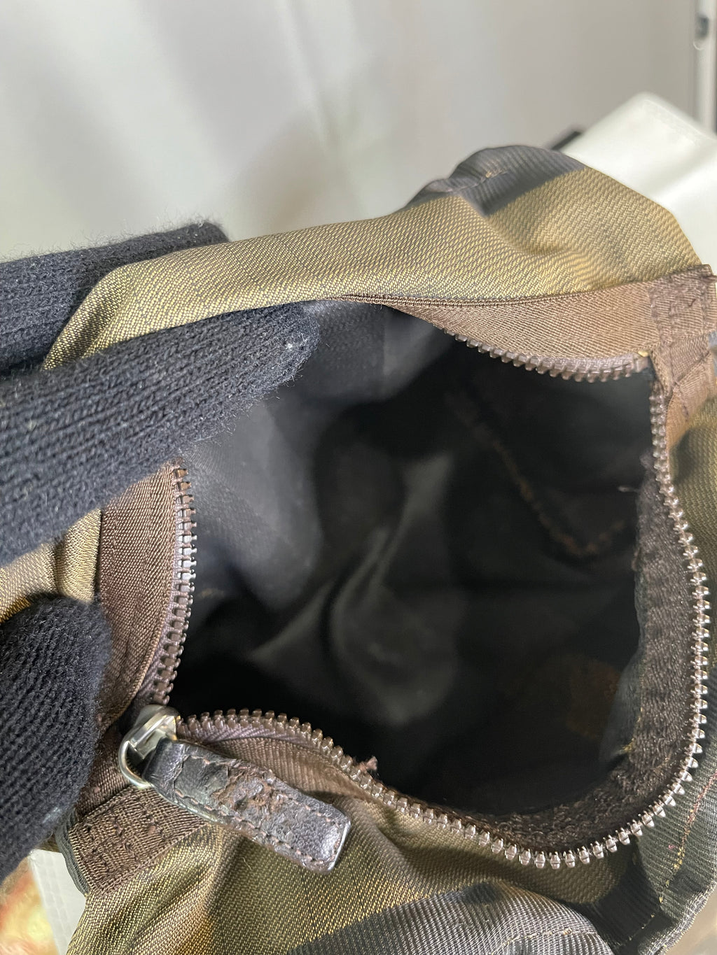 FENDI Vintage Mini Fendi Roma Italy 1925 Pequin Tote Bag