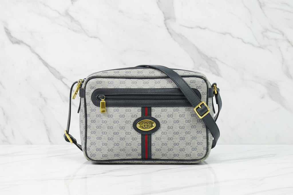 Gucci Sherry Line Micro GG Canvas Shoulder Bag Vintage