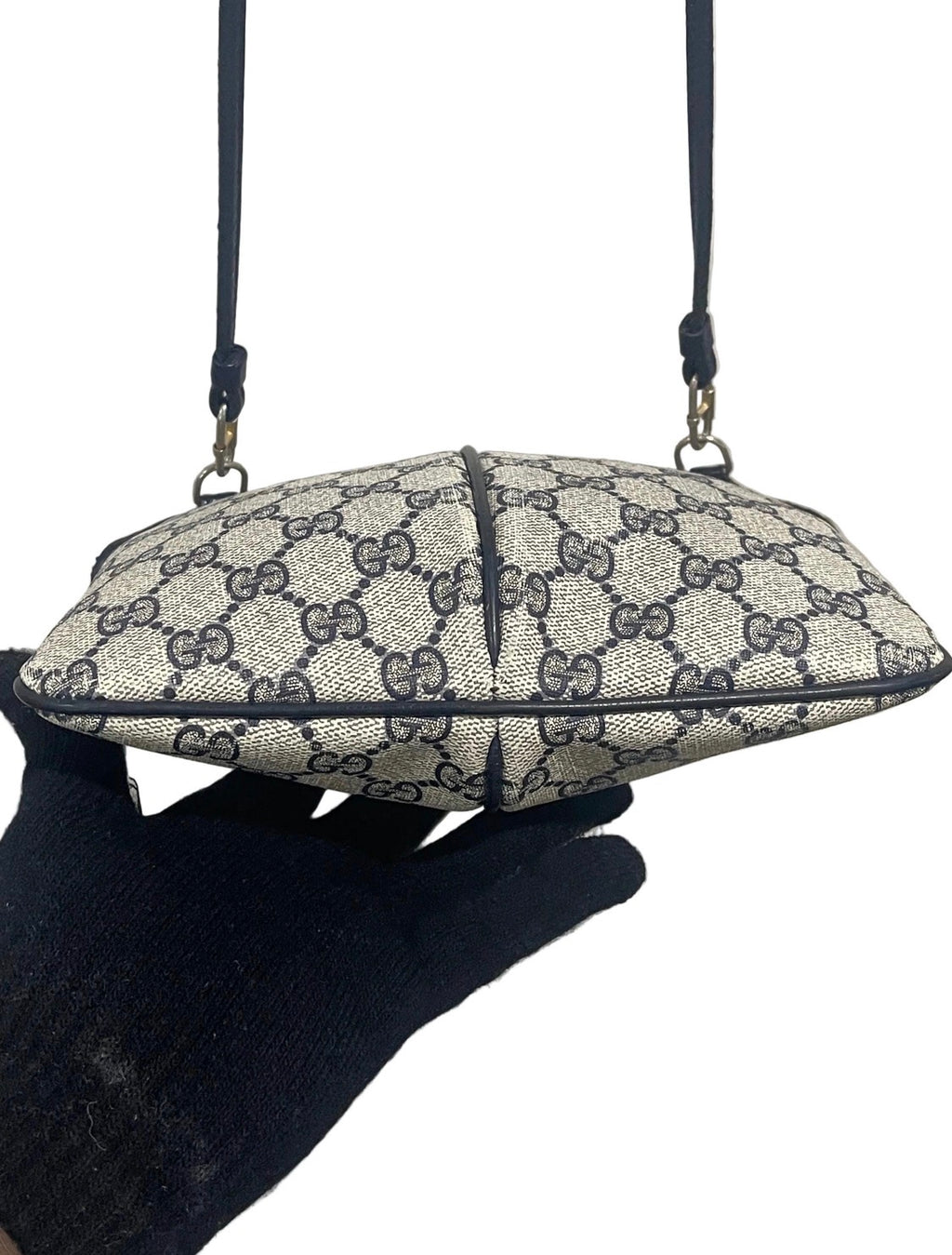 Gucci GG Supreme Sherry Line Shoulder  Bag Vintage (Navy)
