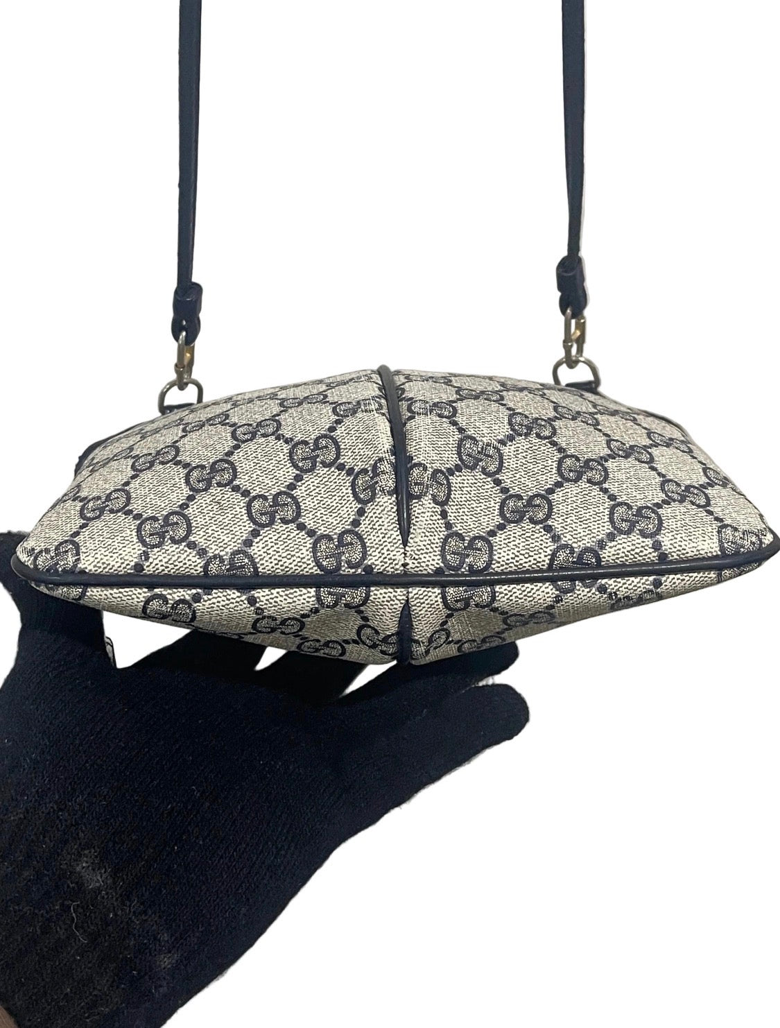 Gucci GG Supreme Sherry Line Shoulder  Bag Vintage (Navy)