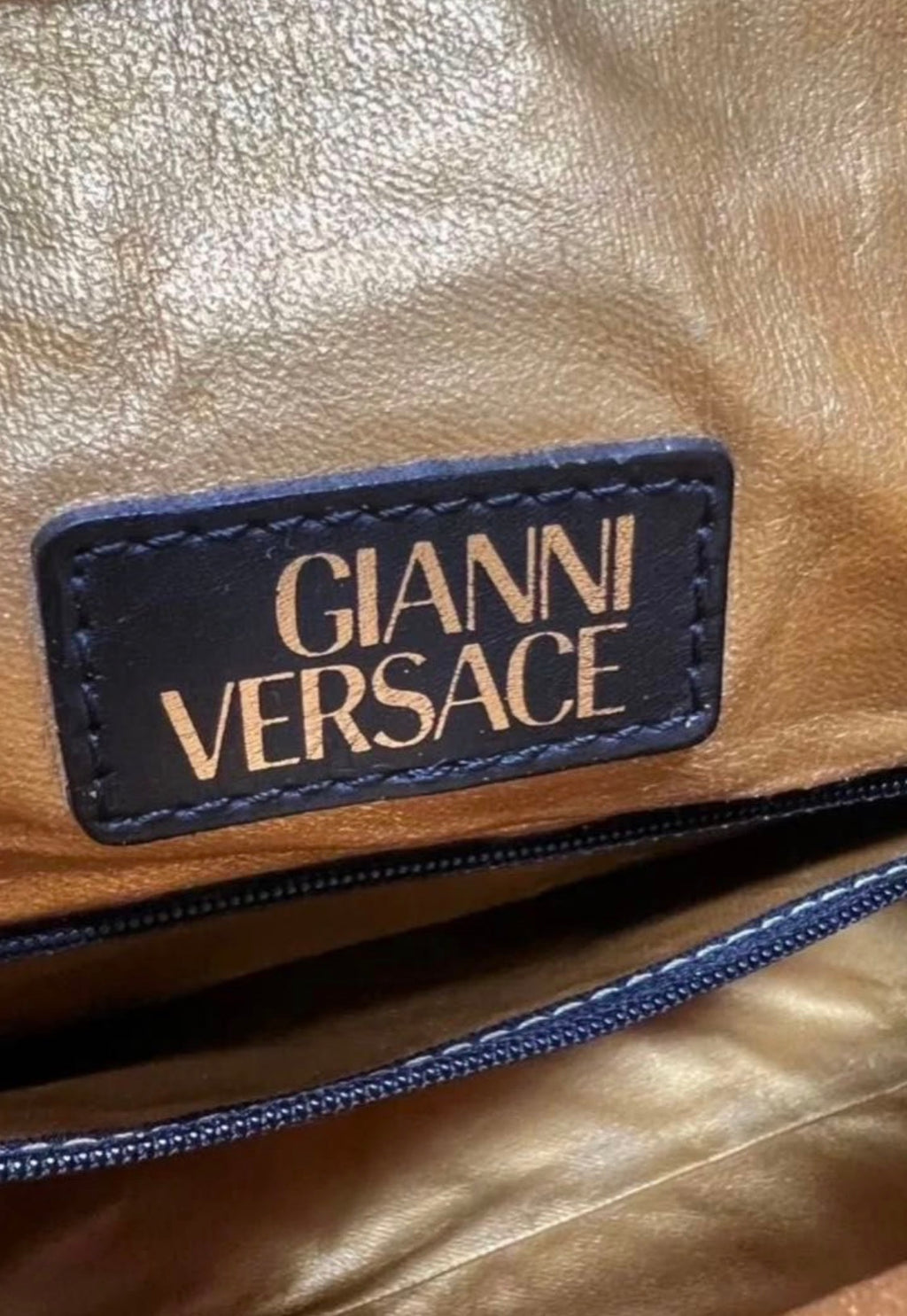 Vintage Gianni Versace Animalier Barocco Leopard Crown Top Handle Satchel Bag – Black/Yellow